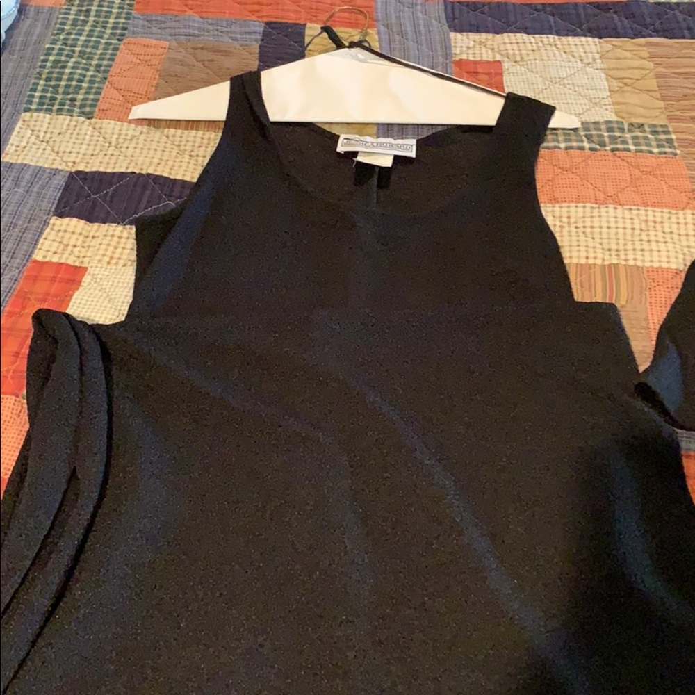 Strapless black dress